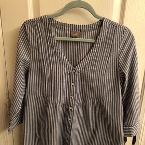 J. Jill Pintuck Popover Shirt - Size S